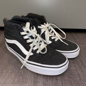 Vans Black and White High Tops Women Size 6.5